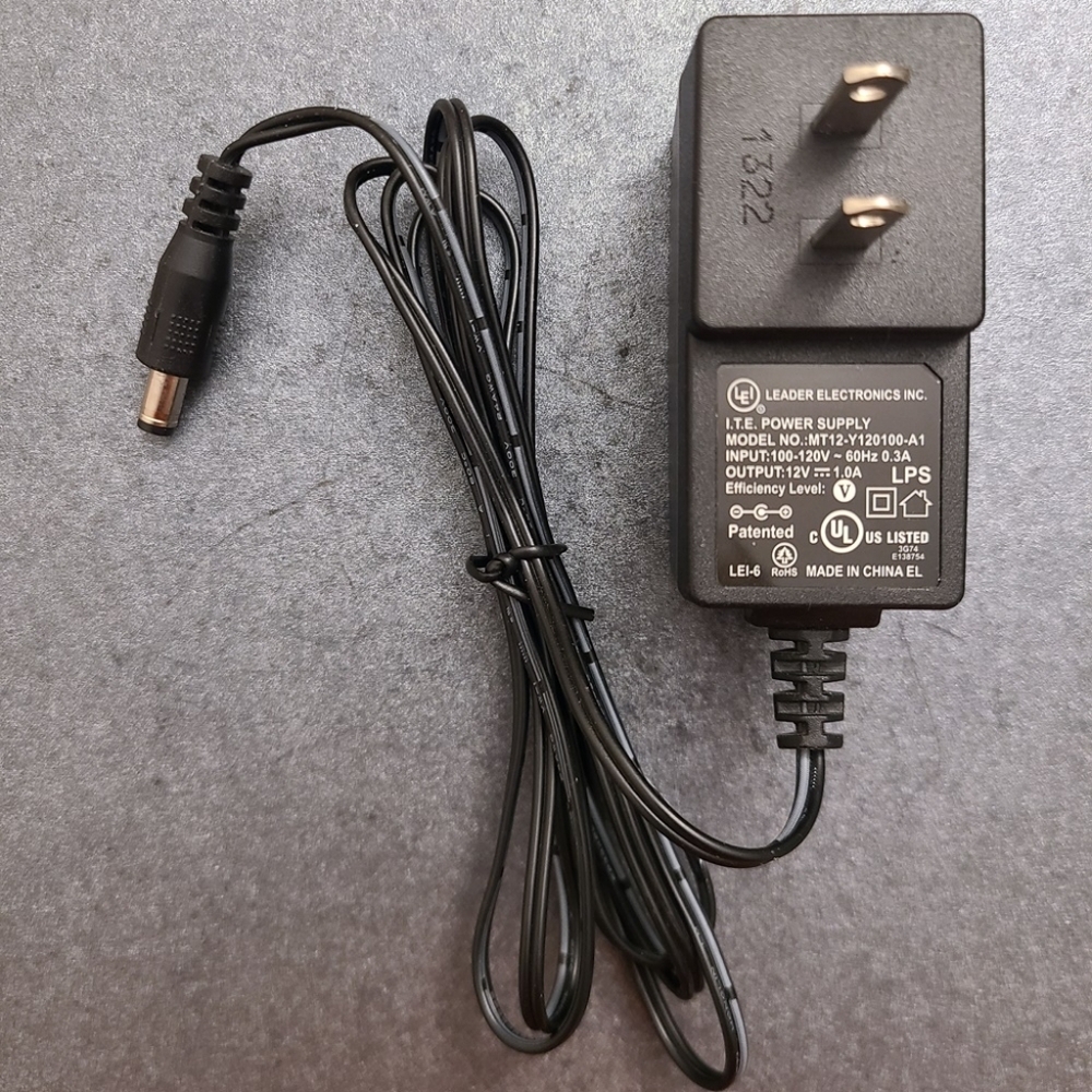 LTE AC/DC Wall Power Supply Charger Adapter (output 12V, 1.0A)